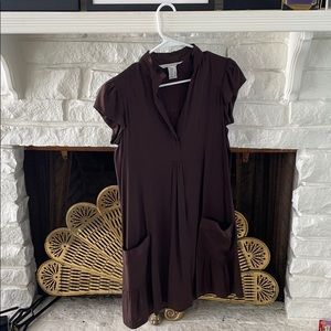DVF silk shirt dress
